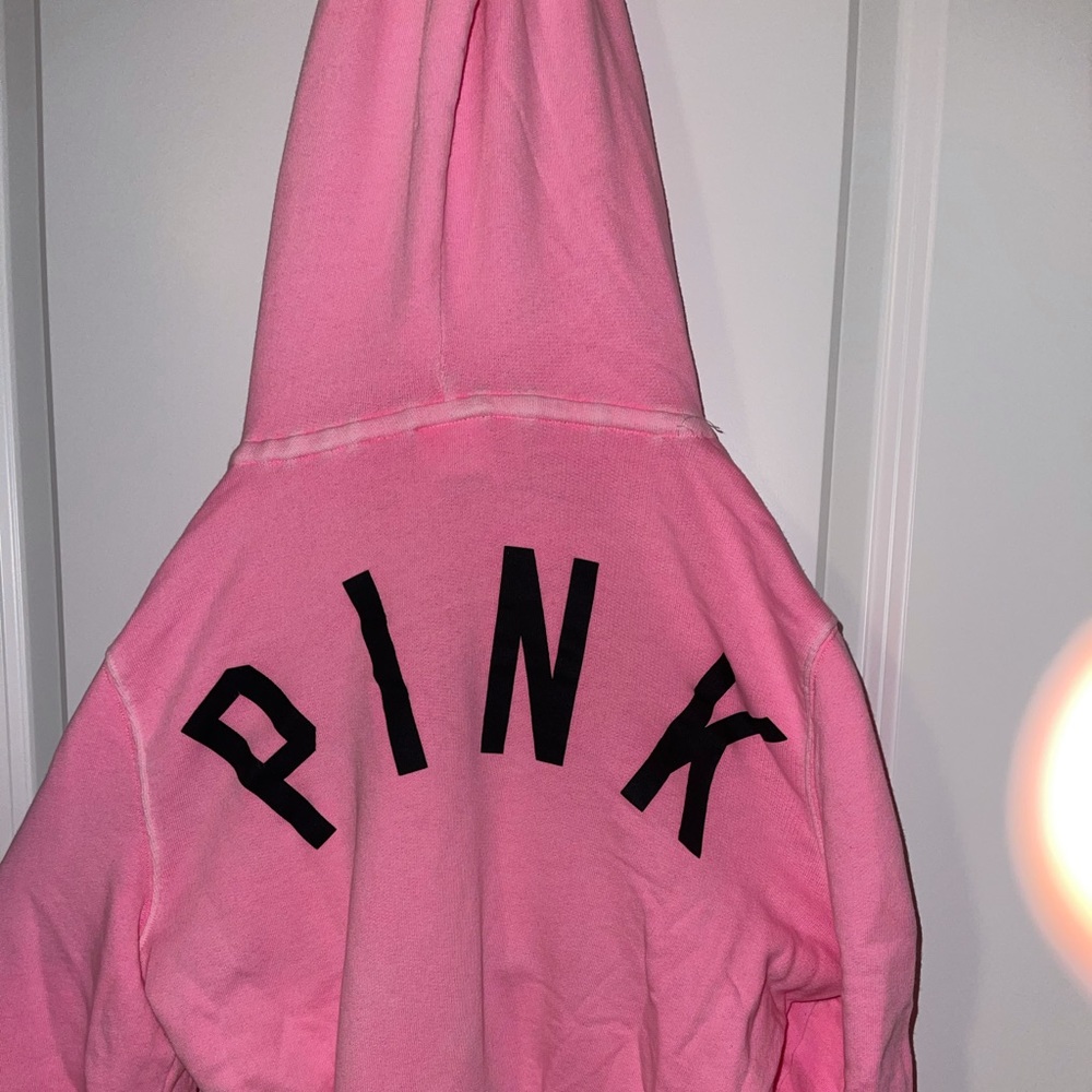Victoria Secret Bright Pink Zip up